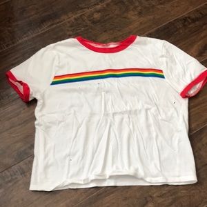 Rainbow striped t-shirt